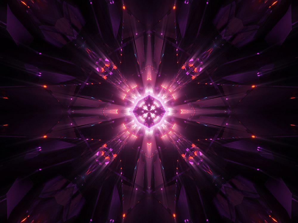 Cosmic Background with Colorful Laser Lights