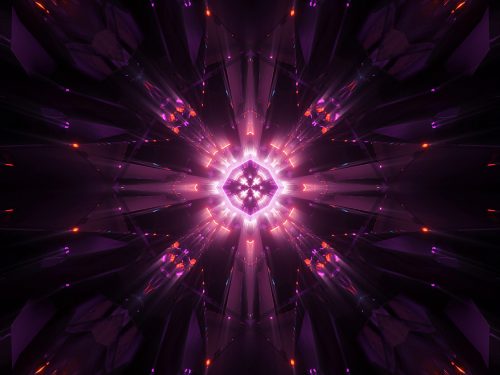 Cosmic Background with Colorful Laser Lights