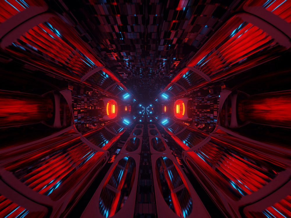 Cosmic Background with Colorful Laser Lights