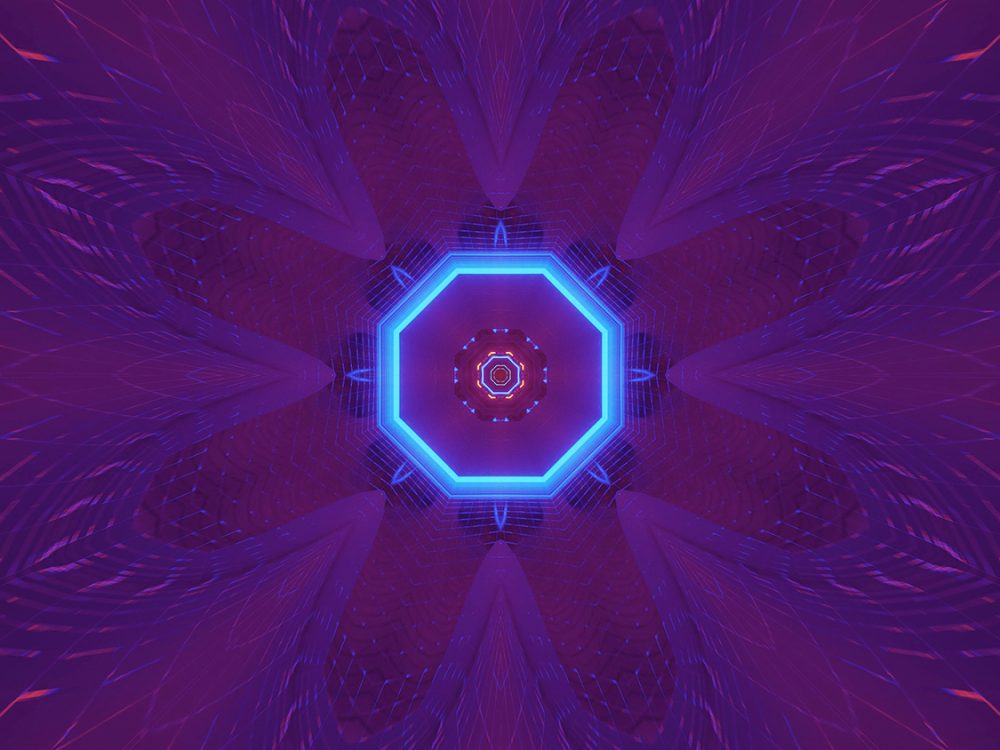 Cosmic Background with Colorful Laser Lights