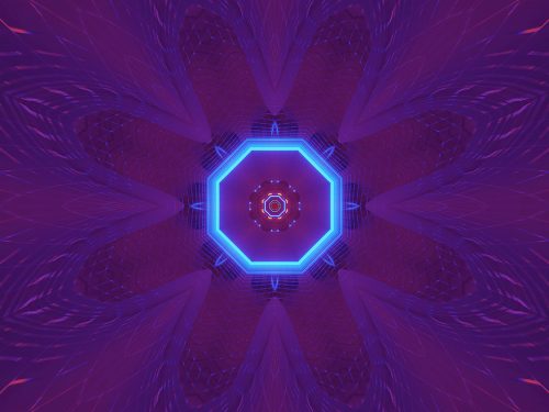 Cosmic Background with Colorful Laser Lights