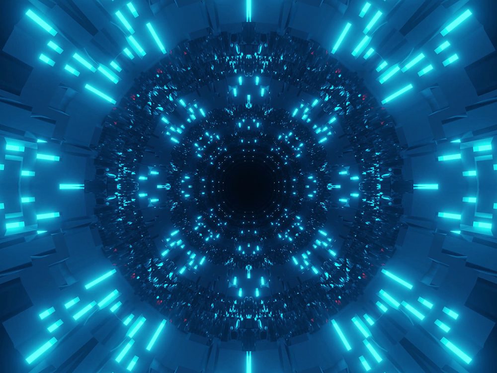 Cosmic Background with Colorful Laser Lights