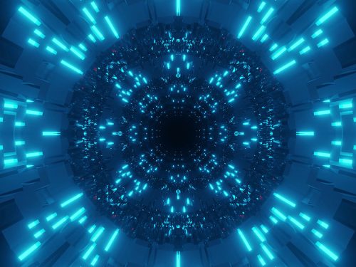 Cosmic Background with Colorful Laser Lights