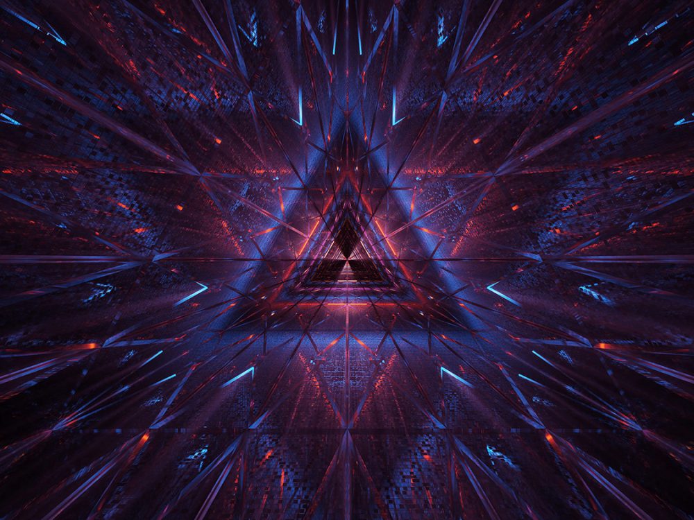 Cosmic Background with Colorful Laser Lights