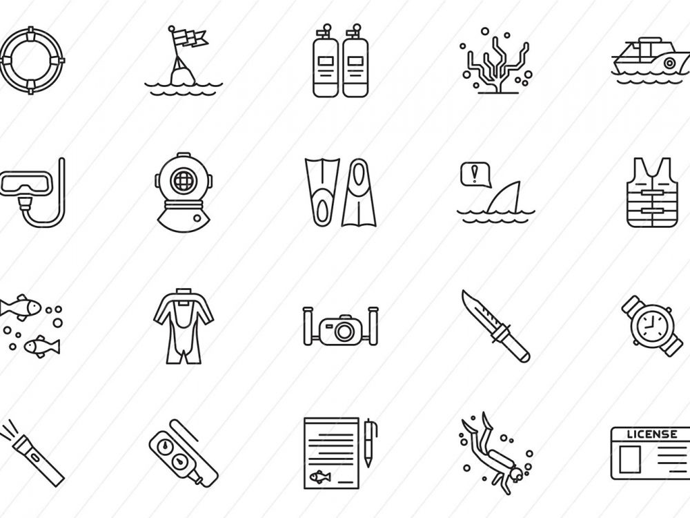 Diving Vector Icons