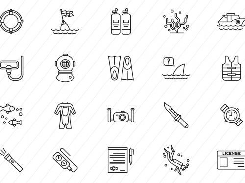 Diving Vector Icons