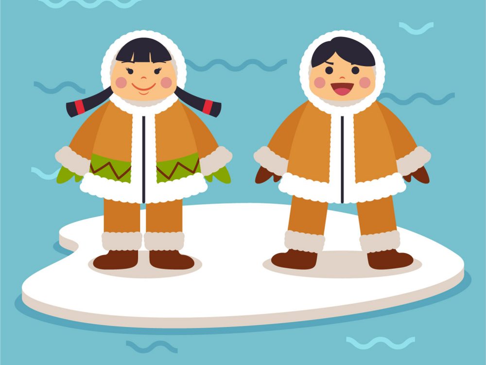 Eskimos Free Vector Illustration