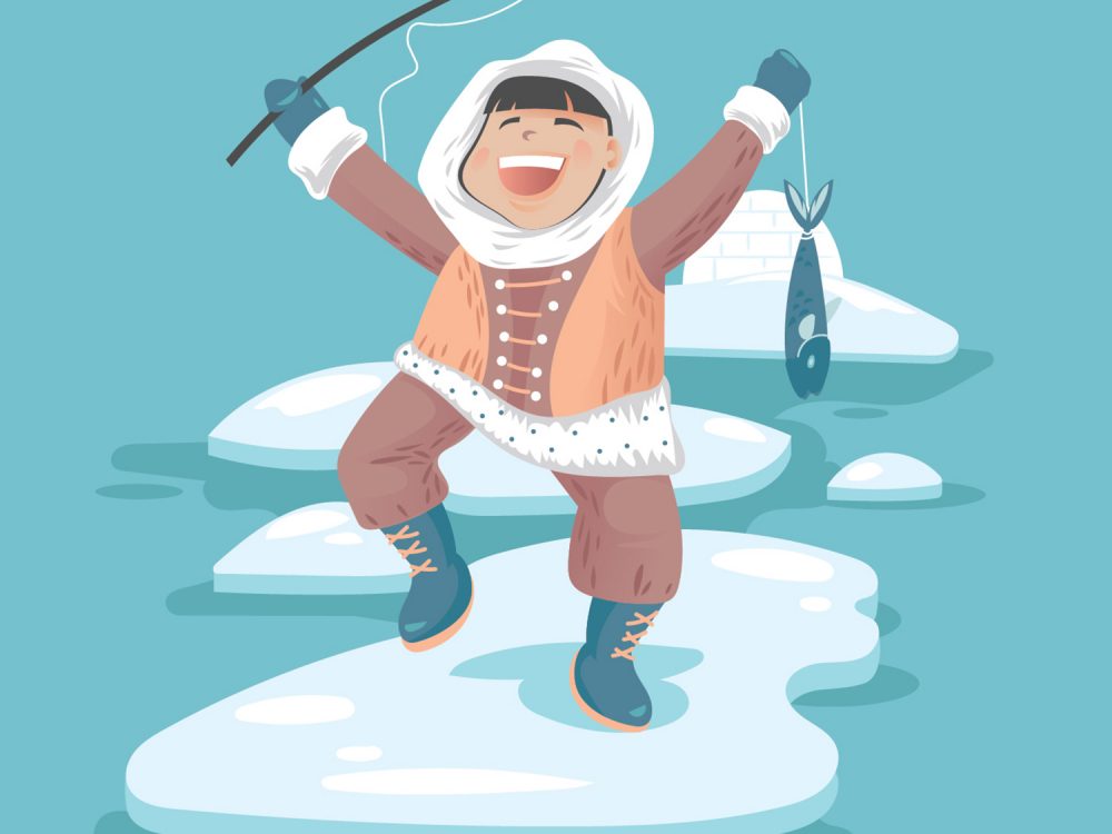 Eskimos Free Vector Illustration