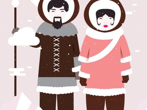 Eskimos Free Vector Illustration