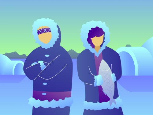 Eskimos Free Vector Illustration