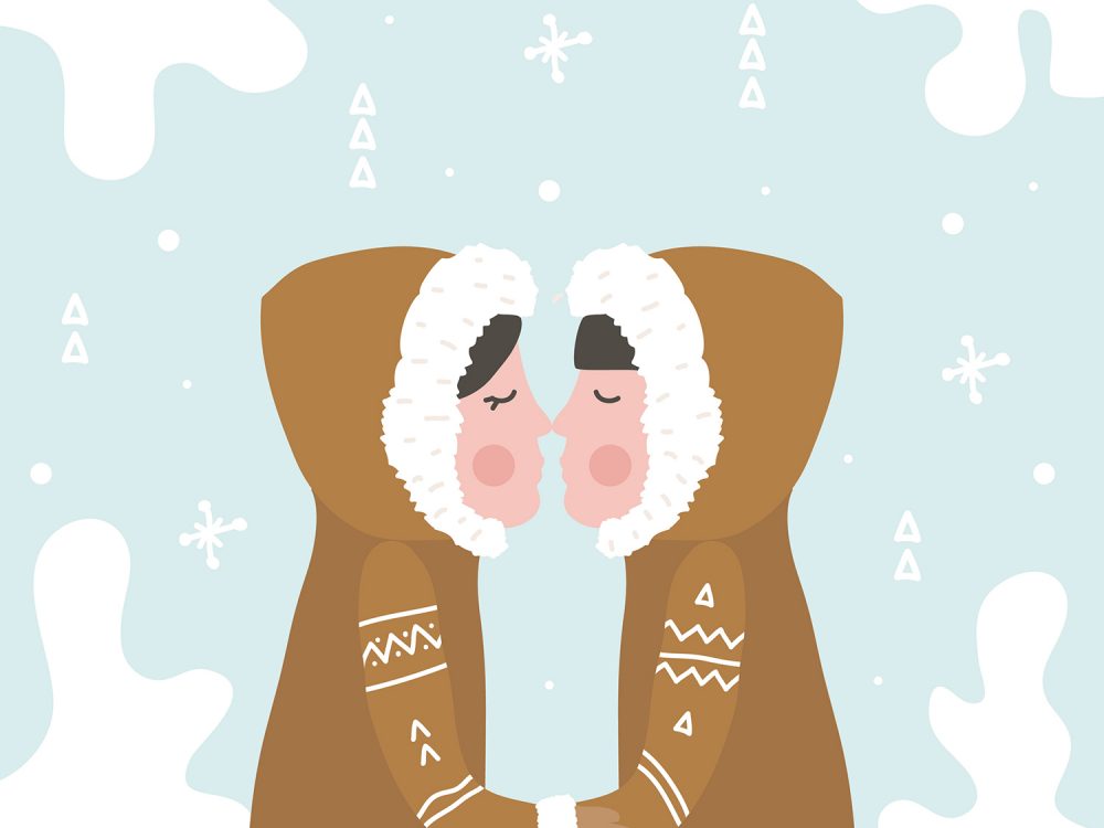 Eskimos Free Vector Illustration