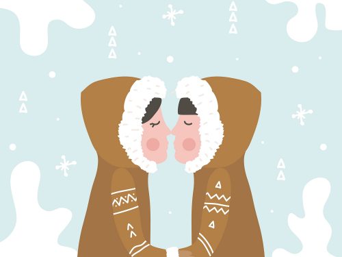 Eskimos Free Vector Illustration