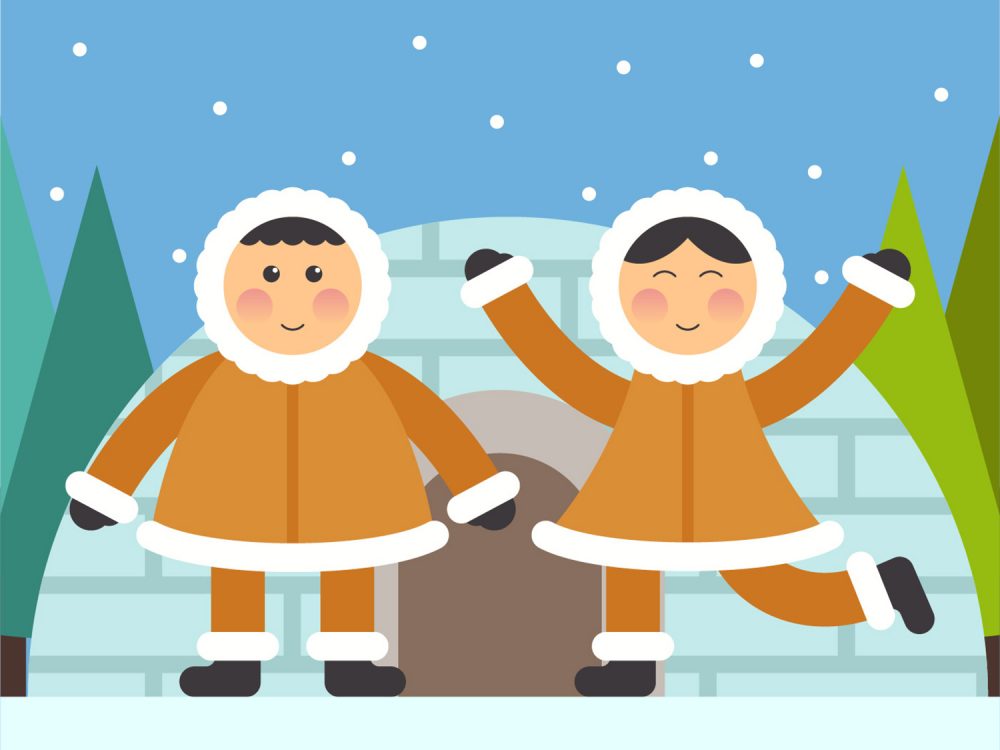 Eskimos Free Vector Illustration