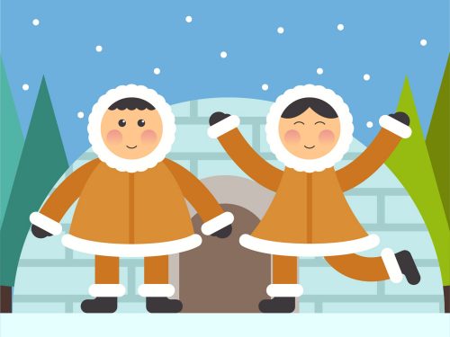 Eskimos Free Vector Illustration