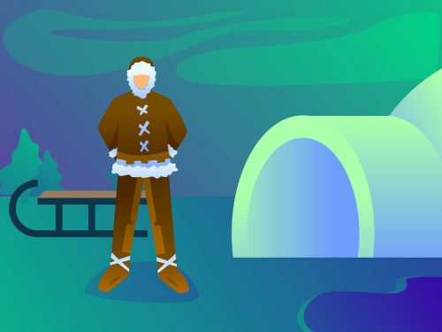 Eskimos Free Vector Illustration