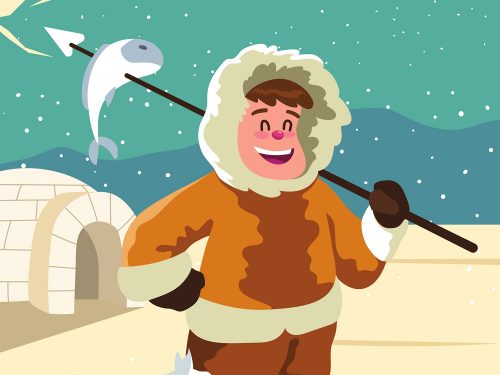 Eskimos Free Vector Illustration