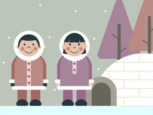 Eskimos Free Vector Illustration