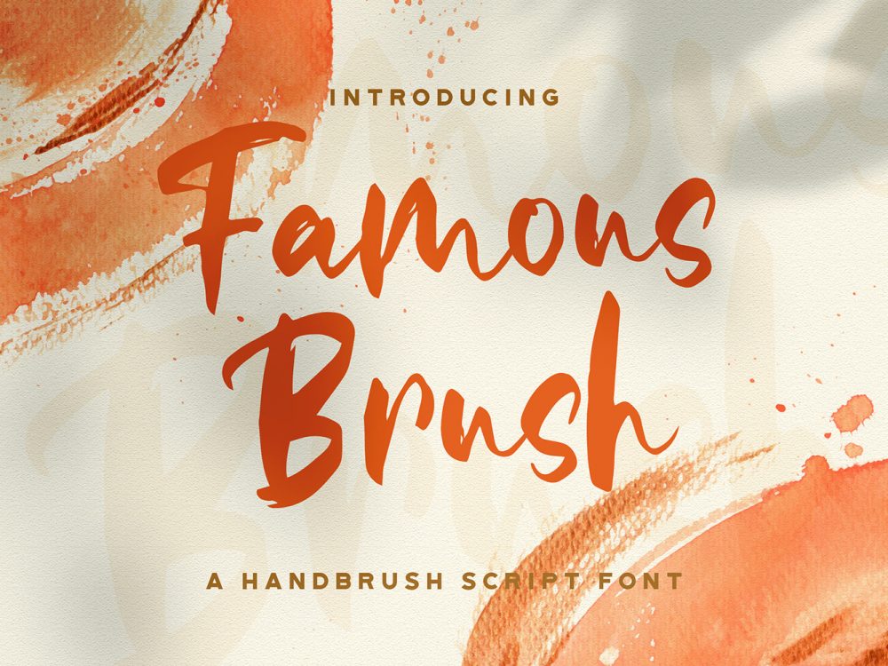 Famous Brush Free Font
