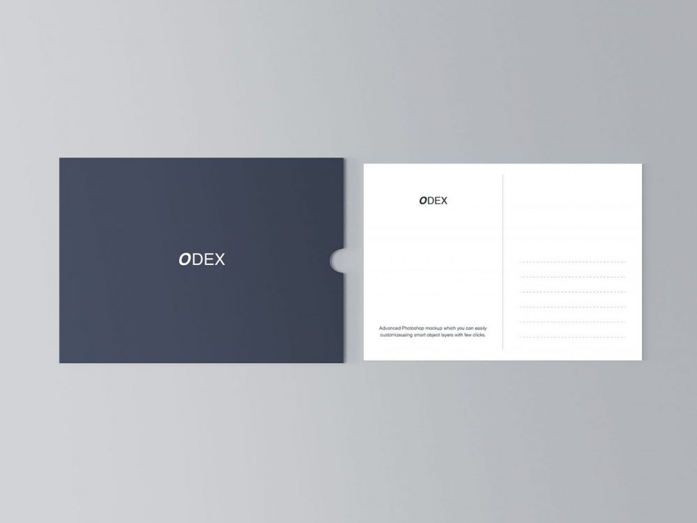Flat Postcard Mockup