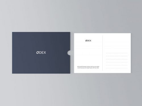 Flat Postcard Mockup