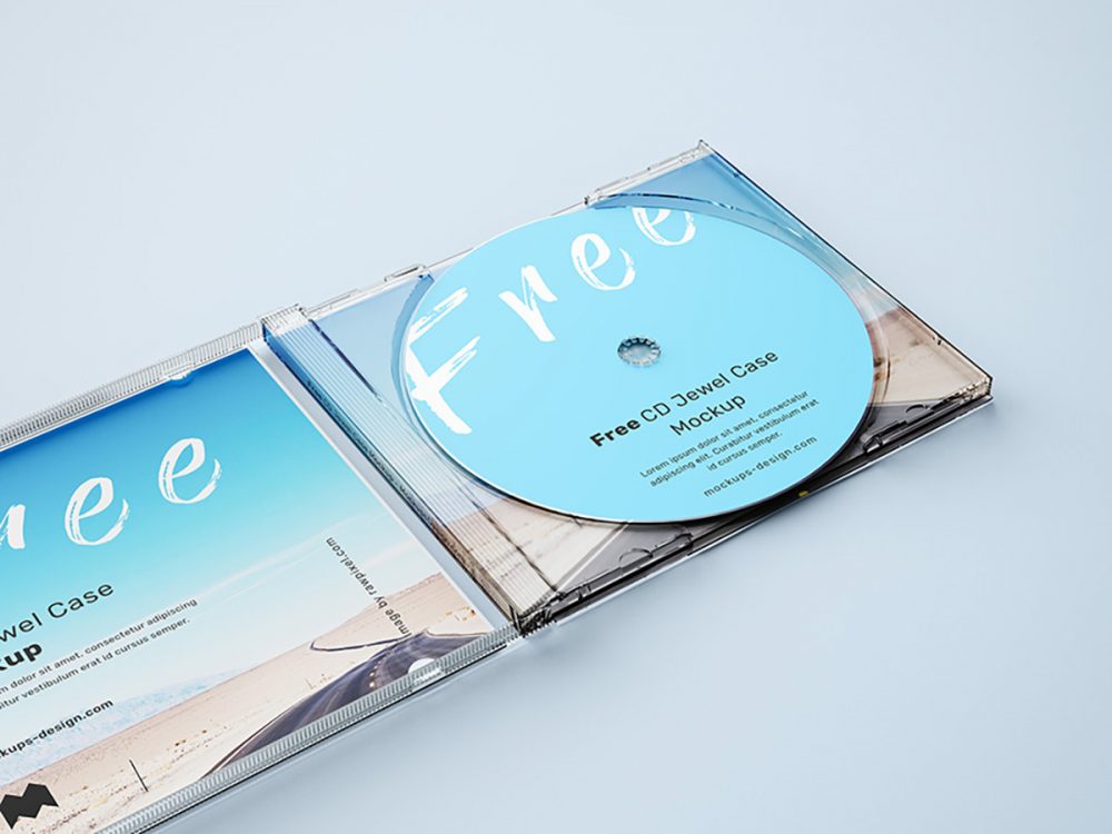 Free CD Jewel Case Mockup