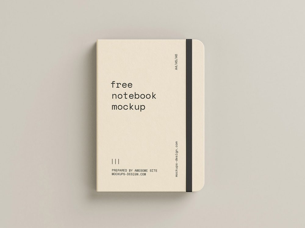 Free Notebook Mockup PSD