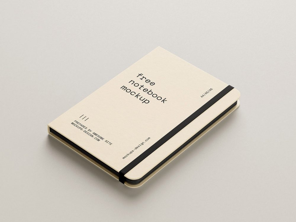 Free Notebook Mockup PSD
