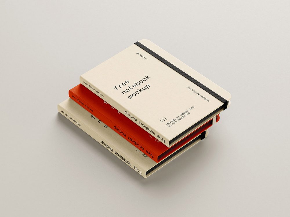 Free Notebook Mockup PSD