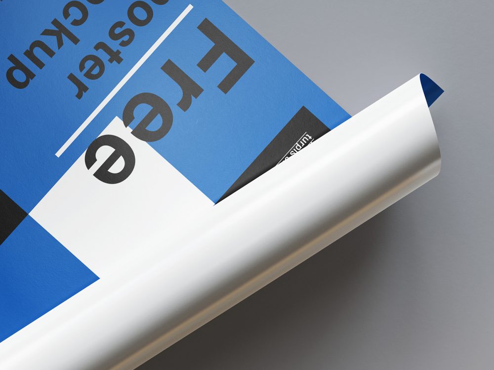Free Rolled Poster Mockup