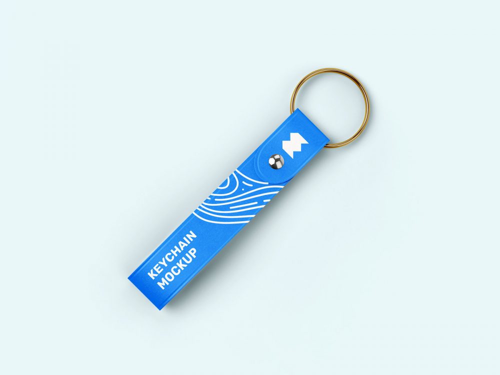 Free Strap Keychain Mockup
