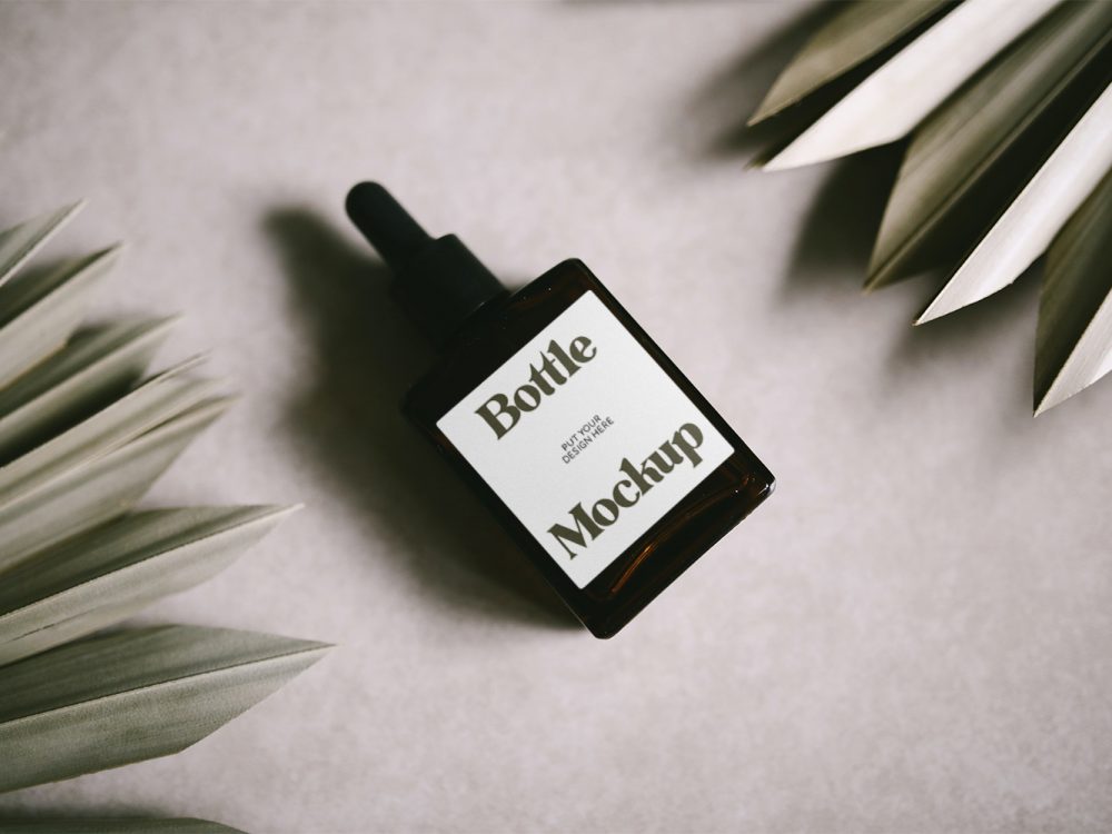 Label on Bottle Mockup