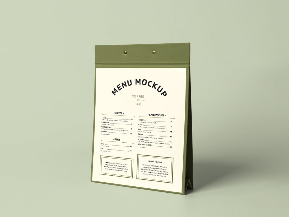 Menu Stand PSD Mockup