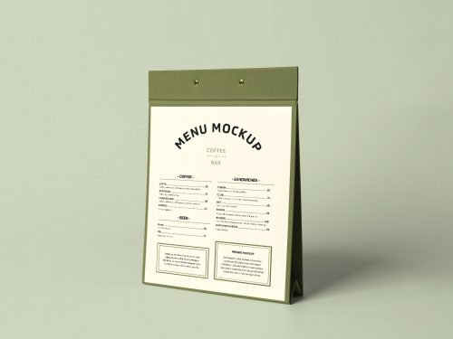 Menu Stand PSD Mockup