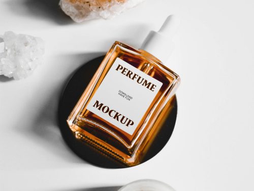 Perfume Flacon Bottle Mockup
