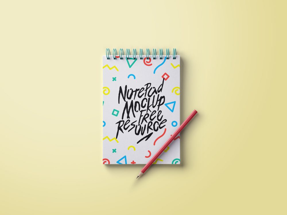 Psd Ringed Notepad Mockup