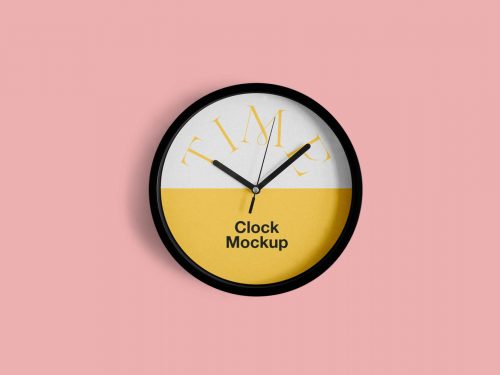 Rounded Clock Mockup