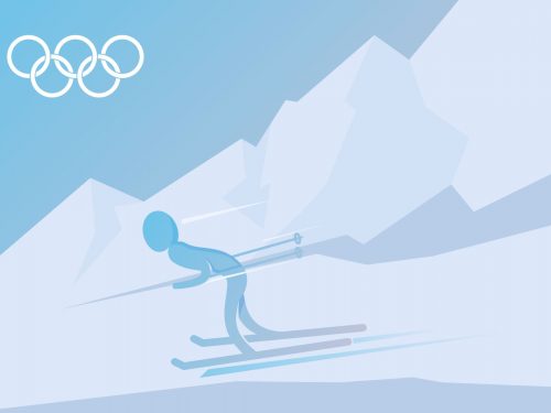 Skier Illustration Free Vector