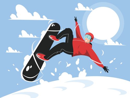 Snowboarding Free Vector Illustration