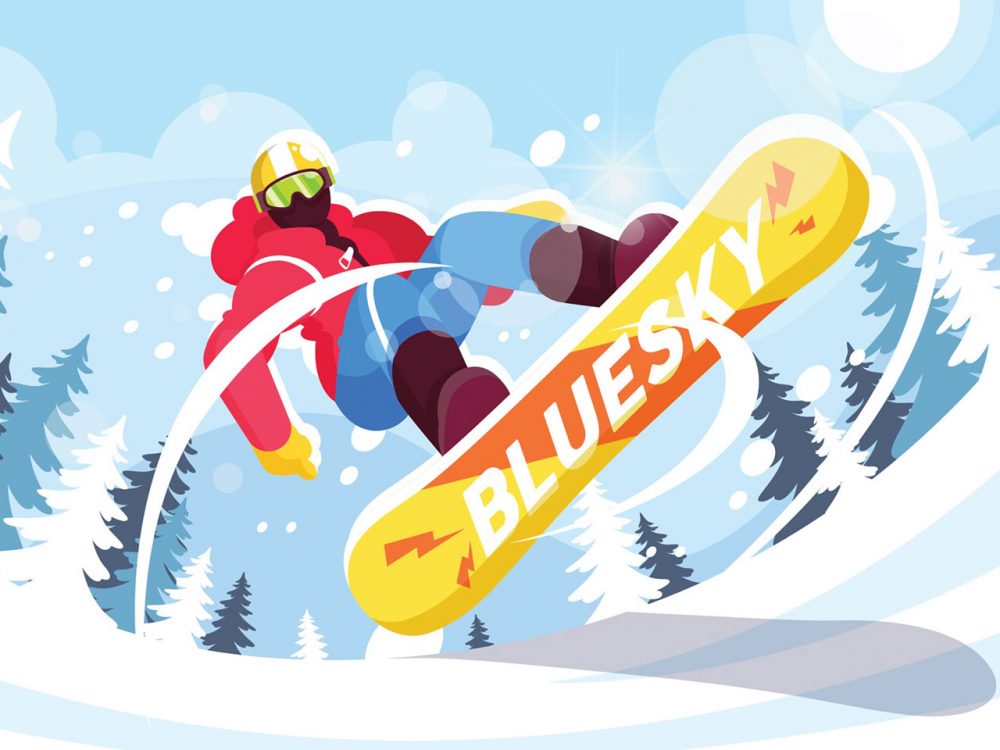 Snowboarding Free Vector Illustration