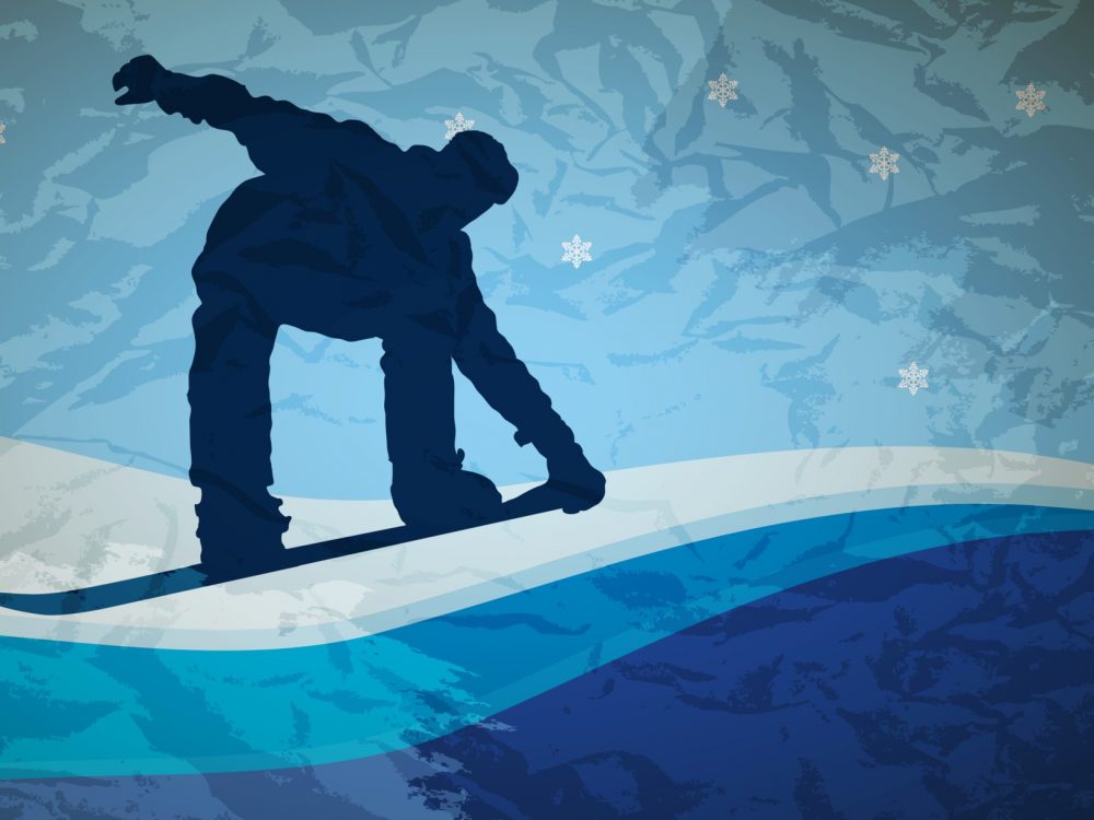 Snowboarding Free Vector Illustration