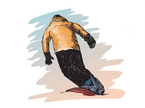 Snowboarding Free Vector Illustration