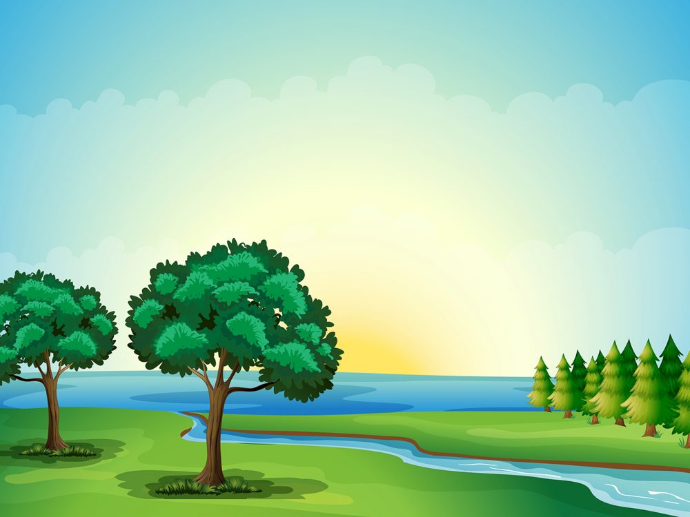 Spring Landscape Nature Illustration