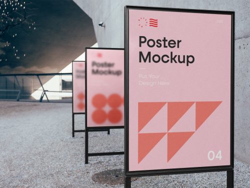 Triple Poster Mockup