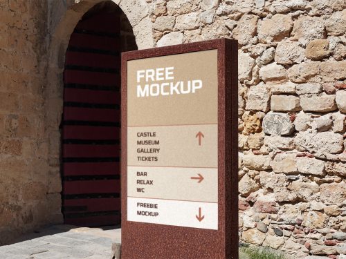 Wayfinding Sign Mockup