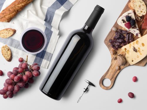 Wine Bottle Free PSD Mockup