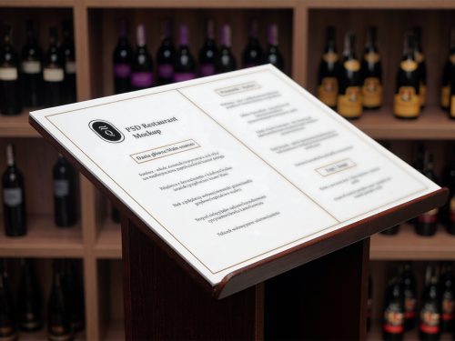 Wine Menu PSD Mockup