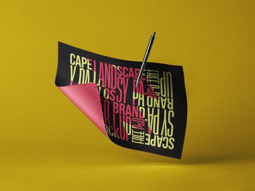 Brand Psd Paper Mockup Landscape