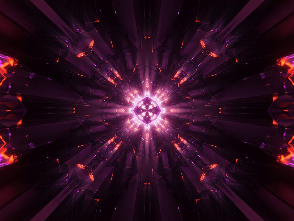 Cosmic Background with Colorful Laser Lights