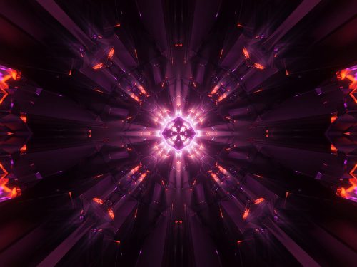 Cosmic Background with Colorful Laser Lights