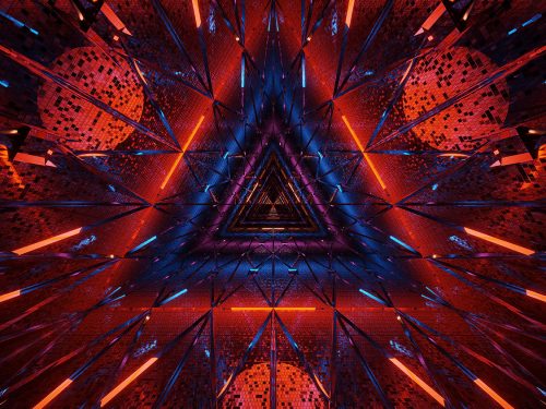 Cosmic Background with Colorful Laser Lights